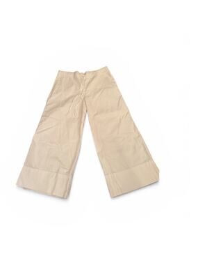 Velvet Ivory White Sailor Style Wide Leg Crop Pants S